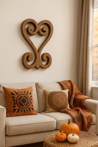 Décoration murale en bois Art déco moderne, centre de table contemporain de designer, créations antiques de luxe pour Diwali et Ramadan - Product Image 3