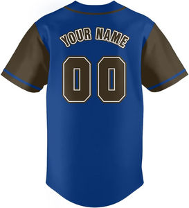 Camiseta 100% algodón para hombre, corte holgado, estampada, personalizada, sublimada, camiseta de béisbol azul a rayas para hombre, camiseta de alta calidad para hombre - Product Image 5