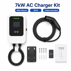 Chargeur <span class=keywords><strong>de</strong></span> véhicule électrique AC multi-standards 7 kW Type 2/Type 1/GB/T 32A Wallbox avec carte RFID <span class=keywords><strong>monophasé</strong></span>, station <span class=keywords><strong>de</strong></span> <span class=keywords><strong>recharge</strong></span> murale OEM - Product Image 2
