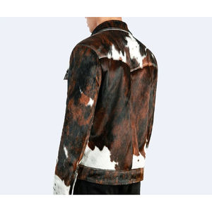 Chaqueta de Cuero Vacuno de Alta Calidad Hecha a Medida, Estilo Occidental Vintage, Unisex, con Revestimiento de Lona, Fabricada en Pakistán - Product Image 4