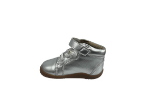 Chaussures montantes unisexe pour bébé en cuir véritable avec motif visage, fermeture à lacets, soutien de la voûte plantaire, semelle en caoutchouc antidérapante, blanches - Product Image 6