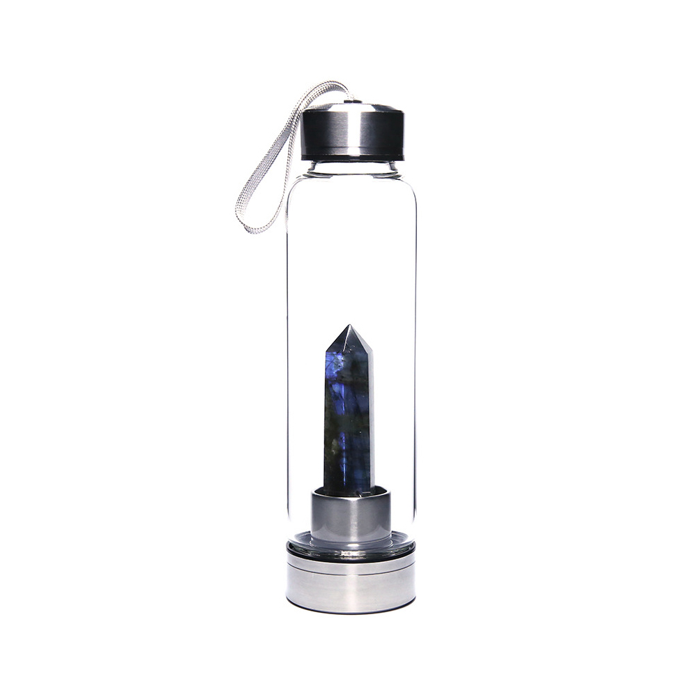 Clear bottle-D-Blue