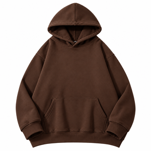 Sweat à capuche unisexe oversize avec cordon de serrage, capuche croisée, épaules tombantes, poche frontale et poignets côtelés - Product Image 5