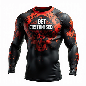 BJJ Rashguards <b>for</b> <b>Men</b> & Women <b>Compression</b> <b>Shirts</b> Customized Sublimated Half Sleeves Rashguard MMA Rash Guard Custom - Product Image 6