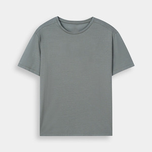 T-shirt homme personnalisé en gros, couleur unie vert mat, manches courtes classiques, prix abordable, service OEM - Product Image 6