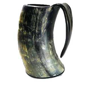 Taza Hecha a Mano de Cuerno de Búfalo/Buey/Vaca Vintage para el Hogar y el Vino - Product Image 6