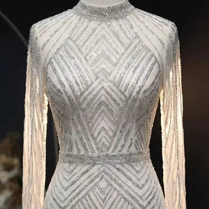 Elegante Vestido de Noche con Perlas Color Rosa Empolvado, Vestido de Tul de Lujo con Corte en A, Mangas Cortas, Vestidos Formales para Eventos Especiales - Product Image 1