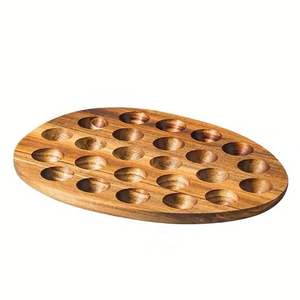 Wooden <b>Egg</b> Holder 18 Holes Natural Wood <b>Eco</b>-Friendly Kitchen Storage Tray Dishwasher Freezer Safe Manual <b>Egg</b> Organizer Handmade - Product Image 3