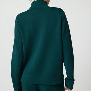 High Quality Women Mock Neck Pullover Sweatshirt Cotton Fleece <b>Top</b> - Product Image 3
