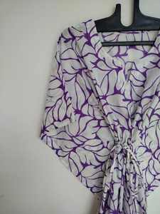 Indian Handmade Cotton Kaftan Dress <b>Beach</b> Cover Up Relaxed Fit <b>Kimono</b> Robe - Product Image 5