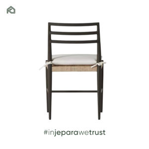 เก้าอี้รับประทานอาหารสไตล์นอร์ดิกหรูหราทันสมัยหุ้มเบาะไม้เนื้อแข็งเป็นมิตรกับสิ่งแวดล้อม ผลิตด้วยมือ นั่งสบาย ผลิตในอินโดนีเซีย - รุ่น Tika - Product Image 4