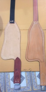 Nouvelles paire de fenders en cuir véritable de qualité supérieure à 100 %, diverses couleurs, remplacement pour selle de cheval western adulte - Product Image 5