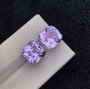 Piedra Preciosa Natural de Kunzita, Corte Cojín, Color Rosa Púrpura, Grado Excelente y Raro, para la Fabricación de Joyería y Pendientes - Product Image 5