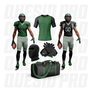 Ensemble d'uniformes de football américain à séchage rapide pour adultes et jeunes, avec casque de protection - Product Image 3