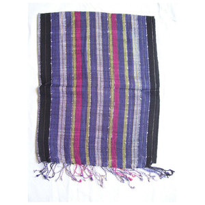 Bufanda Larga Tejida a Mano con Diseño de Rayas para Mujer, Moda Étnica Sostenible de Invierno, Suave, Cálida y Ecológica, Fabricante Indio - Product Image 2
