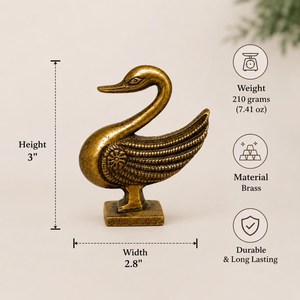 Sculpture de cygne en bronze grandeur nature SHUBHAM, figurine d'animal 3D, statue décorative de jardin pour la décoration de la maison - Product Image 2