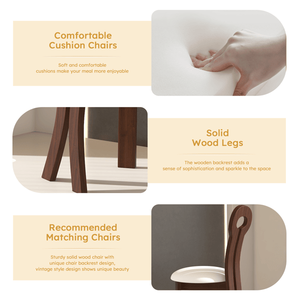 Set di 2 Sedie da Pranzo in Legno Massello con Design a Chiave e Cuscino in Pelle PU Bianca, Ideali per Cucina e Sala da Pranzo - Product Image 4
