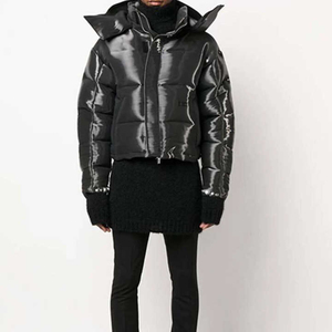 High Quality Designer Men's Custom <b>Canvas</b> Winter Bubble Jacket with Cotton Filling Hot Sale Custom Bubble Jacket for Men - Product Image 6