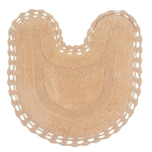 Handcrafted Seagrass Bath <b>Mat</b> Novelty Shape Non <b>Slip</b> Rubber Backing Beige Classic Style Floor Rug for Bathroom - Product Image 4