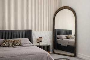 Handmade Asymmetrical Wooden Wall <b>Mirror</b> Modern Irregular Eco-Friendly Decorative <b>Mirror</b> - Product Image 1