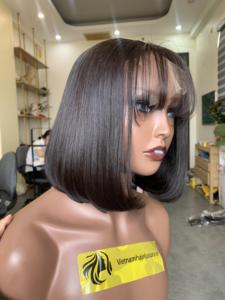 <b>Bob</b> <b>Wig</b> Silky Bone Straight Remy Human Hair Vietnamese Single Weft Weaving Super Double Drawn All Colors Wholesale Price - Product Image 4