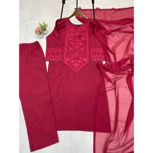 Conjunto de traje de fiesta de diseñador para mujer con hermosa combinación Dupatta superior-inferior - Product Image 2