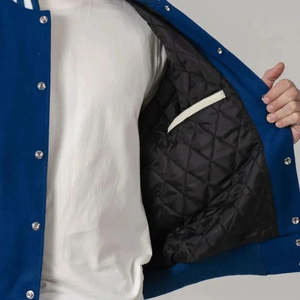 : OEM Winter Varsity <b>Jacket</b> Mens <b>Womens</b> Custom Embroidery Letterman <b>Bomber</b> <b>Jacket</b> Wholesale - Product Image 6