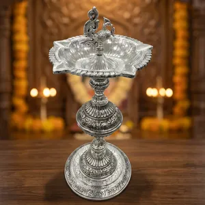 ตะเกียงรูปนกยูงชุบเงิน / ซามาย บิ๊ก - Product Image 3