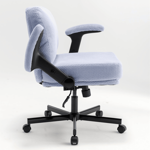 Sedia da Ufficio Confortevole con Seduta Larga, Cuscino Spesso, Design Girevole Regolabile, Braccioli Ribaltabili, Ruote Girevoli in PU - Product Image 3