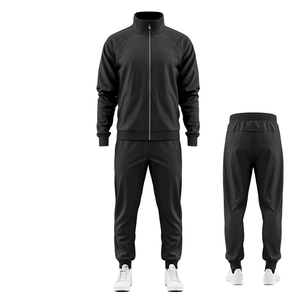 Men's Heavyweight 100% Cotton Winter Zip-Up Sports <b>Tracksuit</b> - Product Image 3