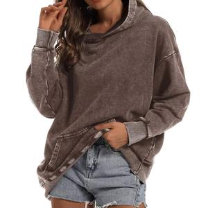 Sudaderas con capucha para mujer, transpirables, impermeables, de alta calidad, con lavado ácido, antibacterianas, a la moda, anti UV. - Product Image 1