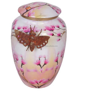 Dernière conception Vente en gros Urne funéraire décorative en métal Urne commémorative avec design poli au prix de gros - Product Image 4