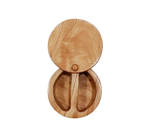 Boîte à épices en bois, porte-épices, boîte de rangement artisanale en forme de fleur avec couvercle, pots à sel et poivre pour la cuisine - Product Image 5