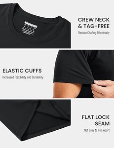 Seamless UV-Protection Mens Quick-Dry T-<b>Shirt</b> For Running With Muscle Support Fit - Product Image 6