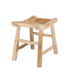 Solid Teak Waterproof Eco-Friendly Stackable Garden Chair Backless Wooden Outdoor <b>Stool</b> Patio Seat - Product Image 1