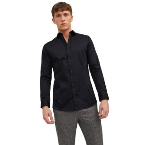 Camisas Casuales de Algodón/Poliéster 100% al por Mayor, Cuello Alto, Manga Larga, Camisas Formales de Oficina para Hombre - Product Image 1