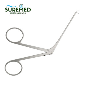 Micro-pince ORL en acier inoxydable, à embout en coupelle, courbée vers le haut, pour chirurgie auriculaire - Product Image 5