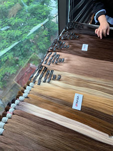 High Quality <b>Clip</b> in Hair <b>Extension</b> 100% Raw Vietnamese hair brown color factory - Product Image 5