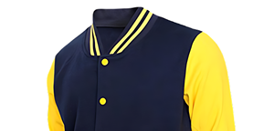 Custom Made Men's Classic High Street Style Varsity <b>Jacket</b> PolyesterCotton Shell Canvas Lining Breathable Windproof Ribbed Hem - Product Image 1
