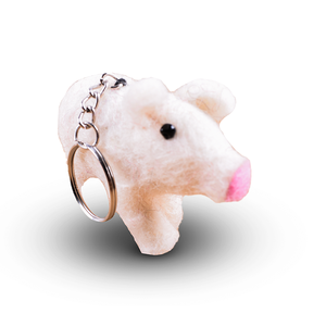 Pig Design Felt Plush Key <b>Ring</b> Unique and Stylish Key Chain - Product Image 1