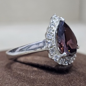 Moissanite Original Fine <b>Rings</b> 925 Sterling Silver Trendy Excellent Quality Pear Cut <b>Black</b> Coated Moissanite Gemstone <b>Rings</b> - Product Image 6