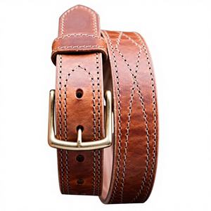 Ceintures pour hommes élégantes en cuir de vache véritable, boucle carrée en acier, imperméables, écologiques, robustes, légères, de qualité supérieure - Product Image 4