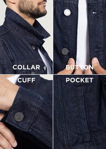 Veste en jean tendance pour homme – Veste en jean à la mode pour homme, parfaite pour les tenues décontractées, le streetwear, les voyages et le style de tous les jours - Product Image 6