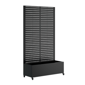 Metal <b>Planter</b> Box Trellis 4 Wheels Raised Garden Bed Privacy <b>Screen</b> for Climbing Plants Vegetables Vines Flower Pots <b>Planters</b> - Product Image 4