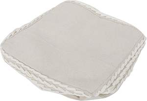 Housse de pouf/tabouret en macramé en pur coton, décorative pour intérieur et extérieur, pour la maison, le bureau, le salon, la salle de jeux - Product Image 4