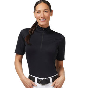 Camiseta Deportiva Personalizada para Mujer con Logotipo, Cierre de Cremallera de Media o Cuarto, Manga Corta, Corte Holgado, Estampado Sublimado - Product Image 1