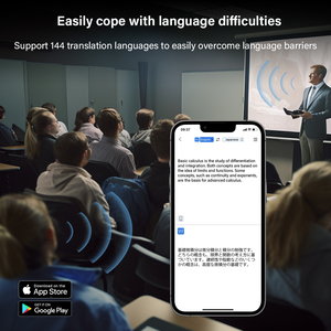 Auriculares con pantalla táctil LCD, auriculares Ai Translator, traductor de bolsillo de 144 <span class=keywords><strong>idiomas</strong></span>, dispositivo de traducción de voz instantánea para viajes - Product Image 3