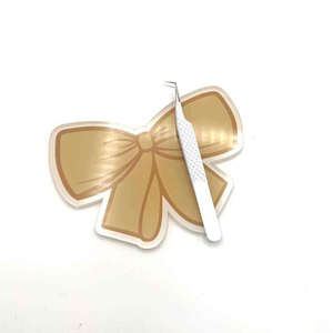 Cute Bowknot Acrylic Lash Tile Magnetic Eyelash Extension <b>Holder</b> Plate Custom Logo Gold Ribbon <b>Bow</b> Lash Palette Organizer Board - Product Image 6