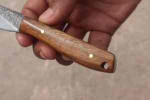 Couteau de chasse haut de gamme en acier au carbone avec manche en bois, couteau de chasse médiéval forgé à la main sur mesure - Product Image 2