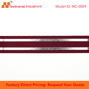 Neelkamal Industries 25mm Burgundy Gold Metallic Jacquard Ribbon Designer Trim for Boutique Apparel Accessories Styling - Product Image 6